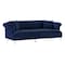 Armen Living Elegance Contemporary Sofa in Blue Velvet with Acrylic Legs LCEG3BLUE - alternate 3